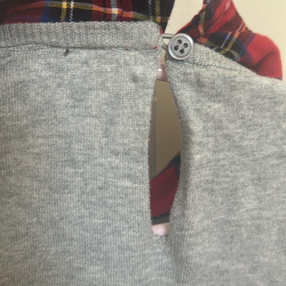 J. Crew CrewCuts sweater and flannel combination. - Picture 4 of 4